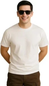 Men's Regular Fit Round Neck Half Sleeve Solid Casual Wear T-Shirt